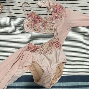 Glamour Costumes Pink Embellished Women's Set